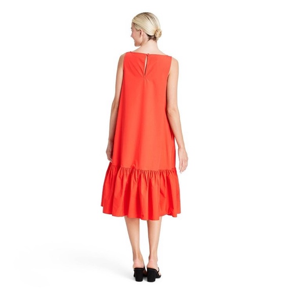 Sleeveless Ruffle Shift Dress with pockets. - Picture 2 of 7